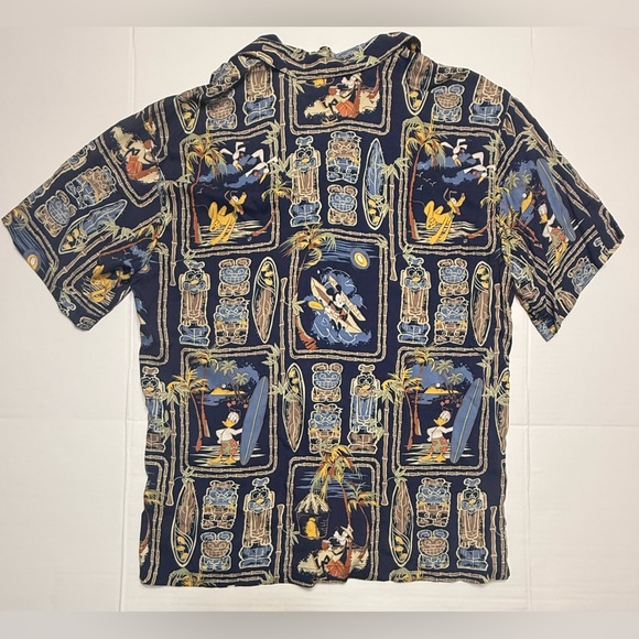 Disney Hawaiian Character Button Shirt Tropical Tiki Mens Medium AOP 0188 A1 - Picture 3 of 6